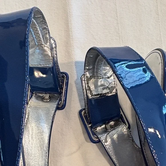 Marc Fisher Navy Peep-Toe Heels - Picture 4 of 8